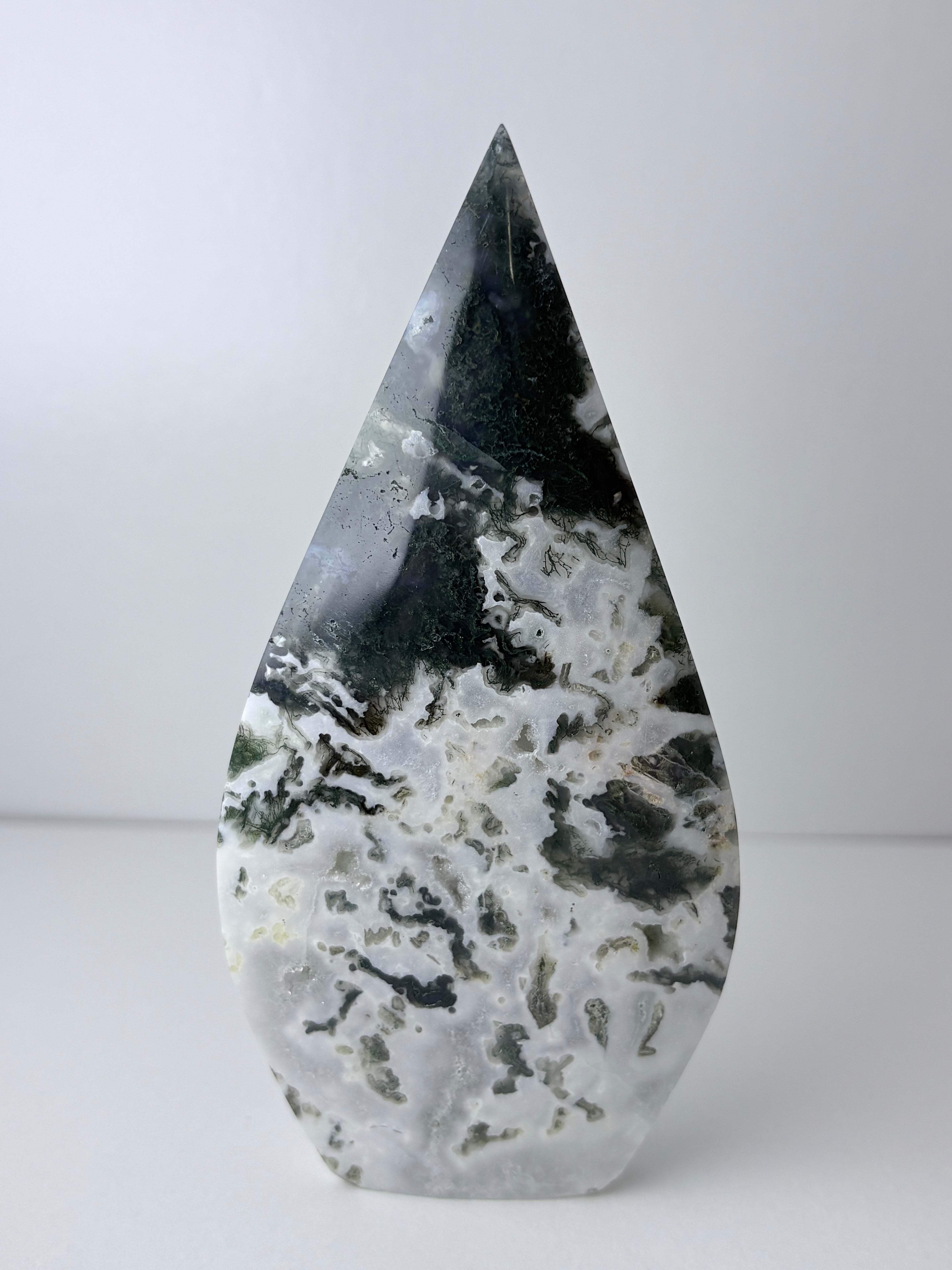 Druzy Moss Agate Freeform