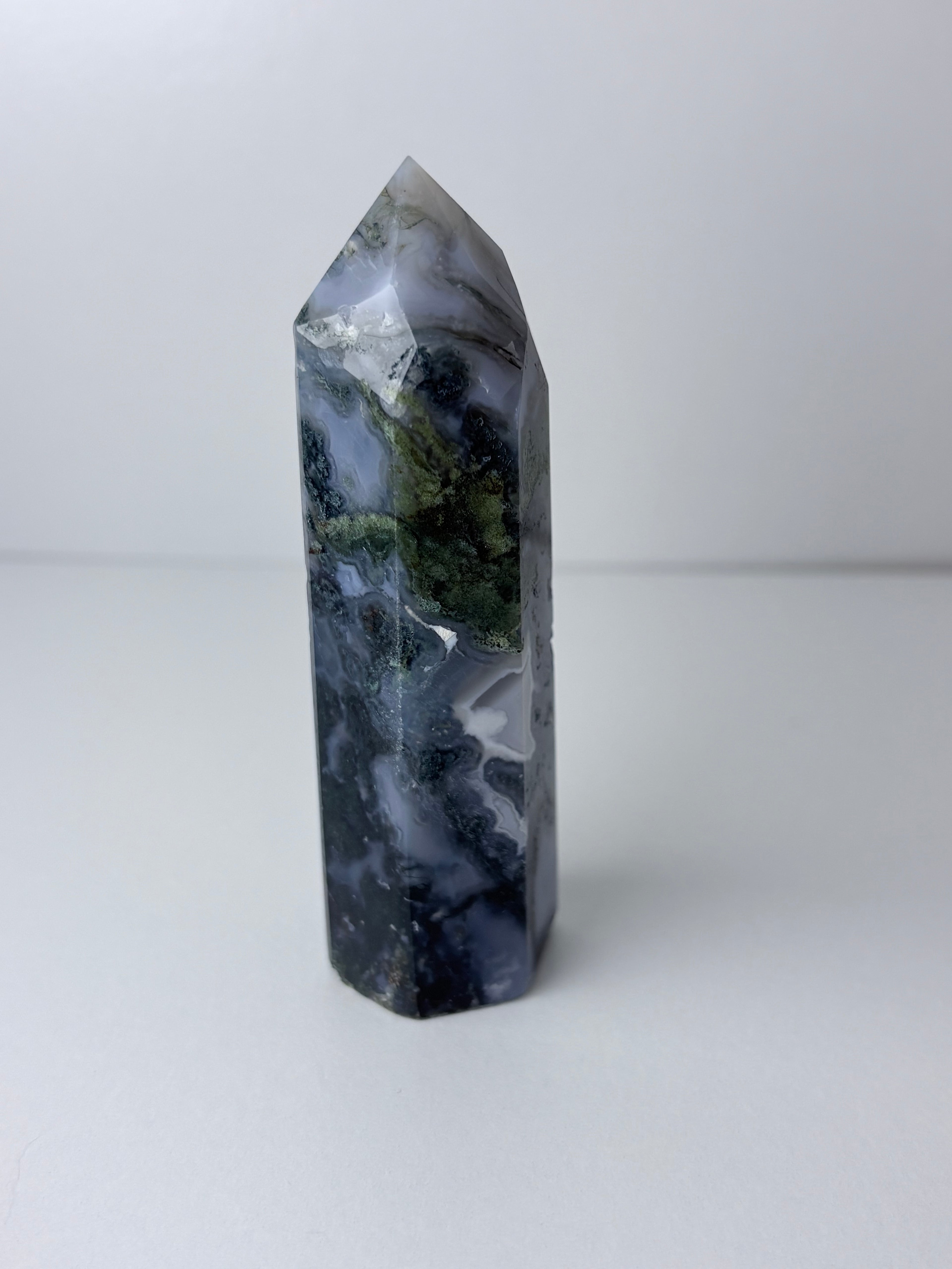 Moss Agate Obelisk Towers