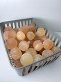 Peach Selenite Mini Spheres