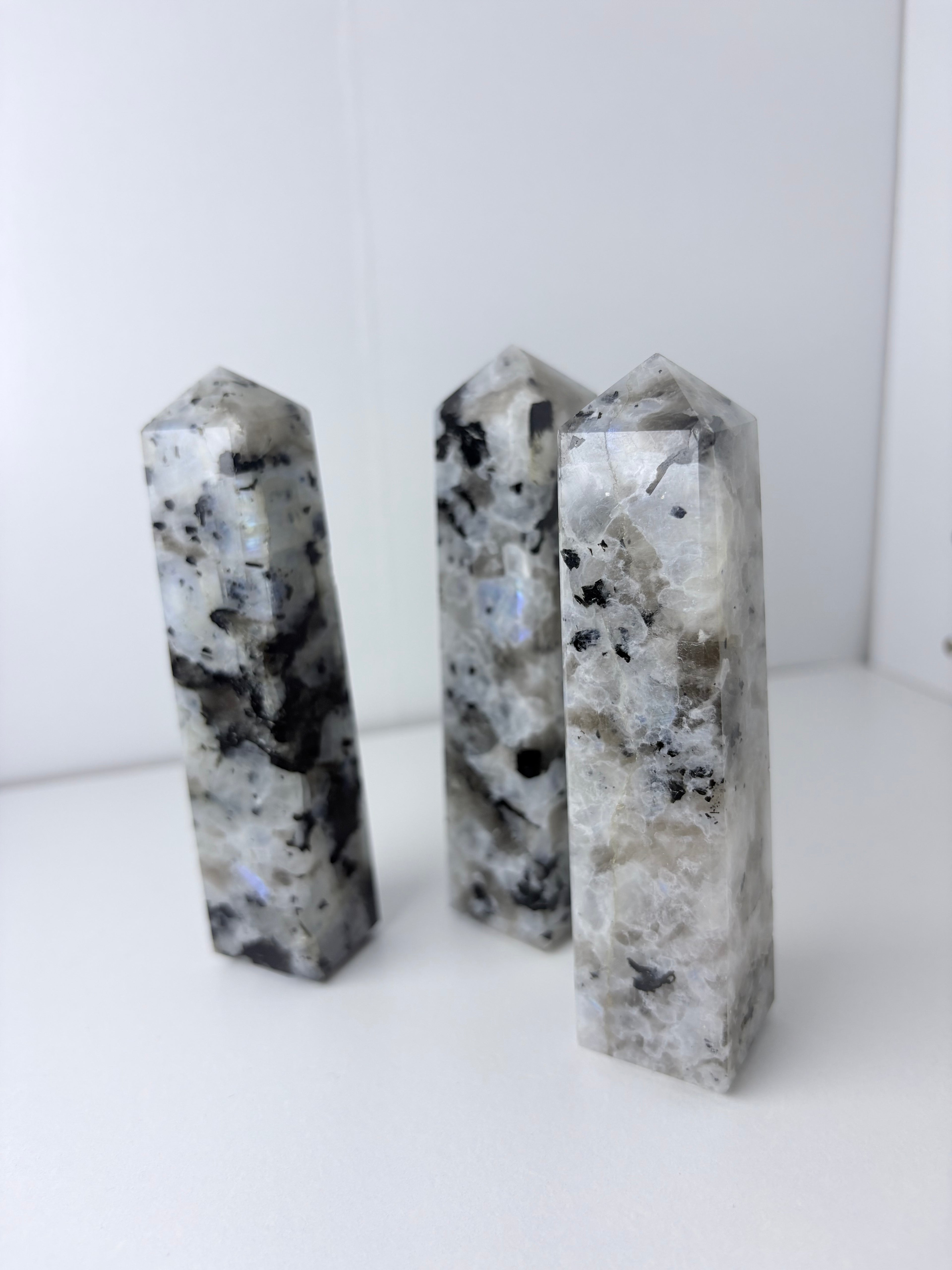 Rainbow Moonstone 4 sided towers