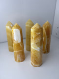 Orange Calcite 8 sided Towers