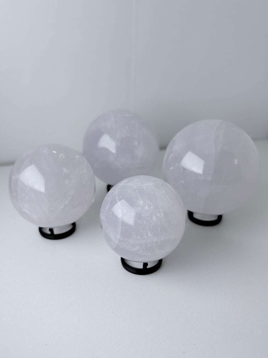 Lavender Rose Quartz Spheres