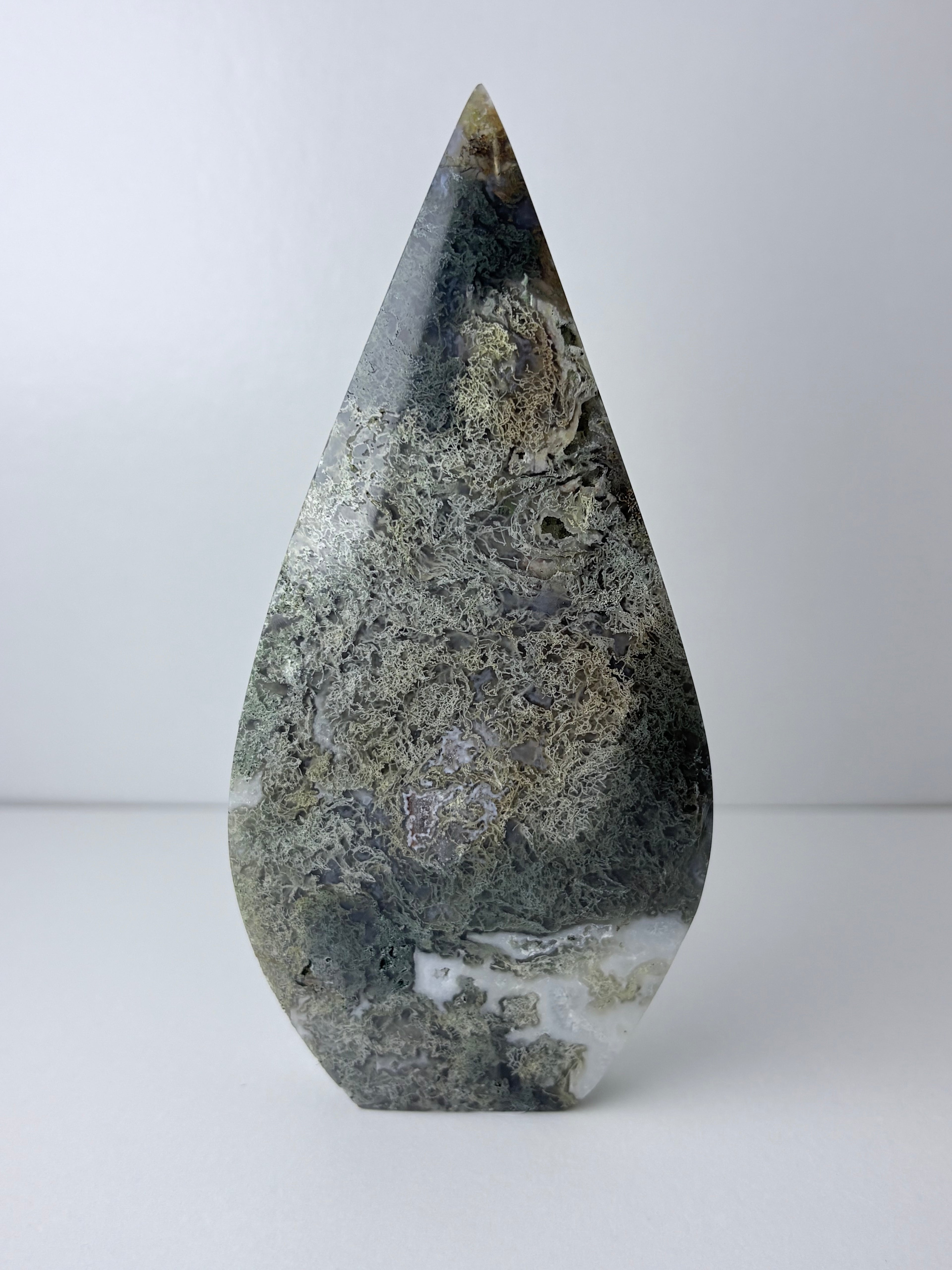Druzy Moss Agate Freeform