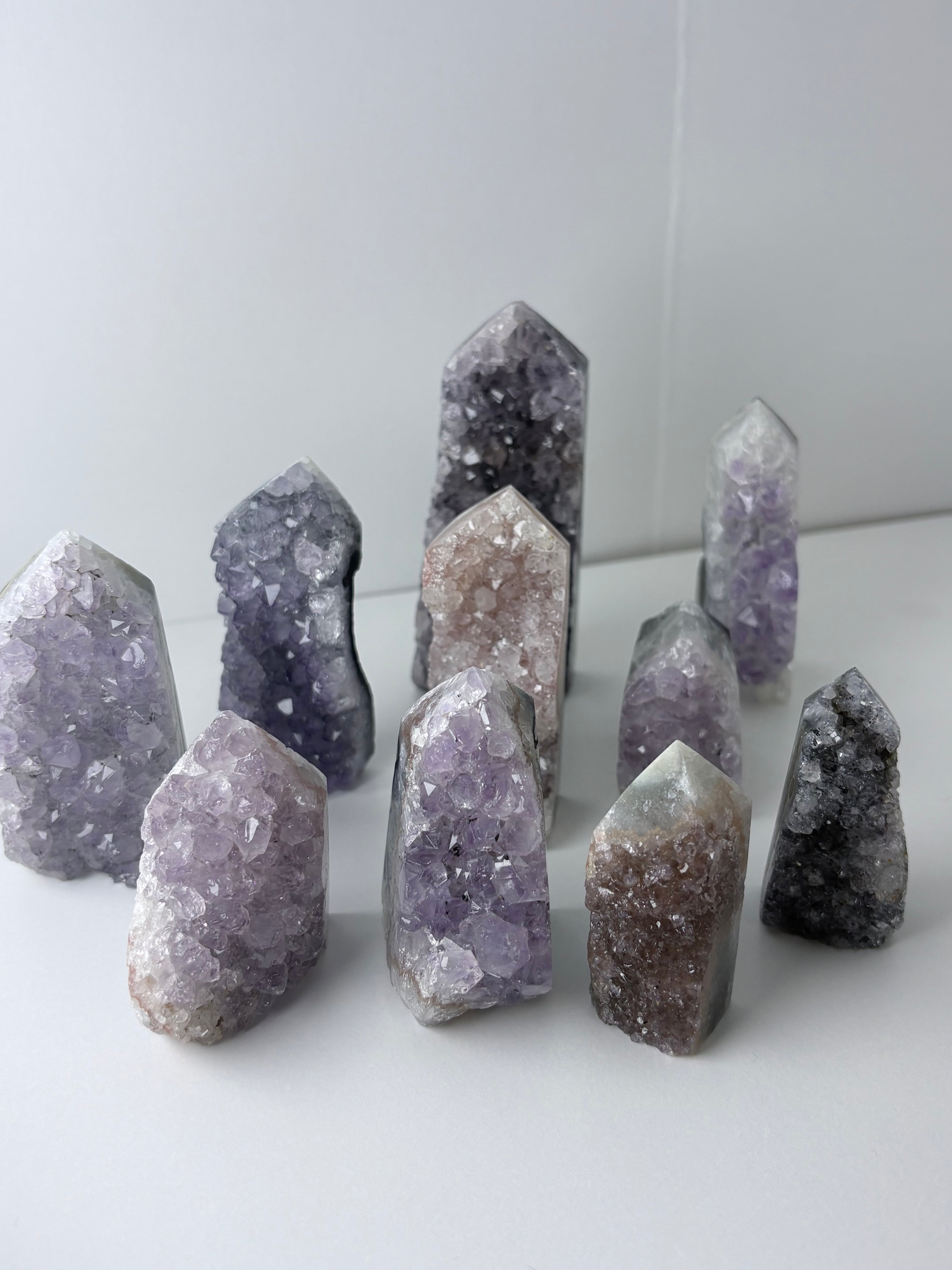Amethyst Druzy Cluster Towers